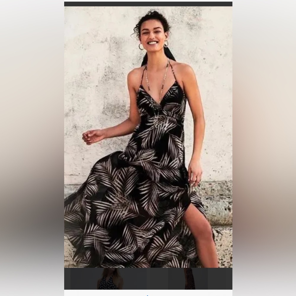 White House black market floral dress size 2 black beige new unworn